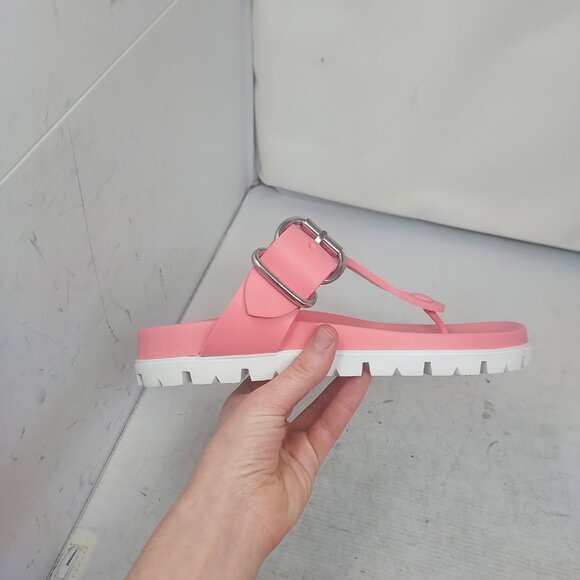 Prada Begonia Pink Thong T Strap Sandal - Picture 6 of 9